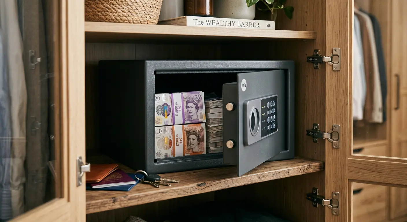 Secure home safe for cash storage